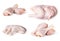 Pieces of raw chicken meat