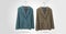 Pied de poule blazer on hanger. Composition of clothes. Flat lay, top view, copy space. Clothes pattern. Elegant women`s jacket