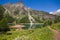 Piedmont Alpe Devero Natural Park Lake of Devero on summer day of july