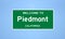 Piedmont, California city limit sign. Town sign from the USA.