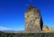 Piedra Parada monolith in the Chubut valley, Argentina