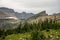 Piegan Pass Sits In The Saddle Between Pollock Mountain and Cataract Mountain