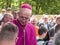 Piekary Slaskie, Poland, May 28, 2023: Pilgrimage of men and young men to Mary Piekarska. Coadjutor Archbishop of Katowice