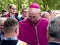 Piekary Slaskie, Poland, May 28, 2023: Pilgrimage of men and young men to Mary Piekarska. Coadjutor Archbishop of Katowice