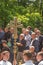 Piekary Slaskie, Poland, May 28, 2023: Pilgrimage of men and young men to Mary Piekarska. A group of extraordinary Ministers of