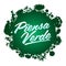Piensa Verde - Think Green Spanish text