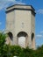 PIENSK,SILESIA,POLAND-Landscape with the historic water-tower