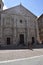 Pienza, 26th august: Duomo or Cathedral architecture from Pienza town of VaL D`Orcia. Tuscany region. Italy