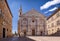 Pienza square of cathedral Tuscany, Italy.