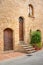 Pienza, Val D`Orcia, Tuscany, Italy: tipycal home facade