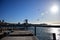 Pier 39 in San Francisco during a Sunny Cloudless Day with Seals and Seagulls