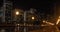 Pier 7 panorama in San Francisco at night.