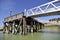 Pier and aluminium alloy bridges