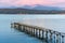 Pier in baratti gulf in Tuscany, Italy