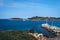 Pier in the bay of the fishing town of the Aegean Sea.