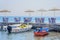 Pier, boats in Akrotiri, Santorini