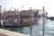 Pier for boats and gondolas in Venice, Italy.