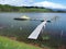 Pier and boats on Liptovska Mara, Slovakia