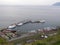 Pier and boats in Port Baikal. Irkutsk region. Siberia.