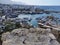 a pier with boats and ships