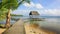 Pier on Boca del Drago beach, Panama