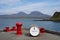 The pier of the Bunnahabhain whisky distillery on Islay