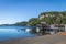 Pier Dock in Bahia Mansa Bay at Nahuel Huapi Lake - Villa La Angostura, Patagonia, Argentina