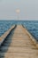 Pier Dock Beach of Lido di Jesolo summer day