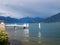 Pier docking with thunderstorm