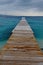 Pier at Doctor`s Cave beach in Montego Bay, Jamaica