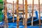 Pier gondolas near Piazza San Marco in Venice at sunrise.