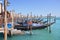 Pier with gondolas, Venice - Italy