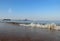 Pier Heringsdorf from the beach on the Baltic Sea Usedom