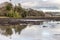 Pier house, Forest , trees reflection and Lake in Strangford lough