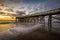 Pier at Ise of Palms Beach, in Charleston South Carolina at Sunrise