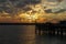 Pier and Jetty Silhouetted Against a Beautiful Sunset, Redondo Beach, California