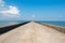 Pier in Koh Chang island with horizon, Bang Bao village. Koh Chang