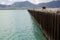 Pier with koolau mountain range