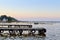 Pier on Lake Albufera of Valencia