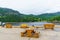 Pier and landscape in Sainte-Rose-du-Nord, Quebec