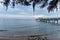 Pier at Mayday Park on the Eastern shore of Mobile Bay at sunset