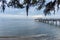 Pier at Mayday Park on the Eastern shore of Mobile Bay at sunset