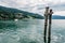 Pier in Mondsee lake a summer day