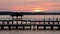 Pier on Narie lake in Kretowiny, Mazury region of Poland