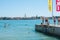 Pier at Parentino Beach, Porec, Croatia