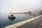 Pier in a rainy day, Trieste