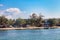 Pier Rawai beach in thailand on the island of phuket with old fishing wooden boats with long ropes moored to the shore