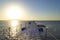 Pier on the Red Sea, Sharm el Sheikh, Egypt. Sunrise