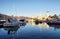 Pier and residential marina in Empuriabrava, Spain