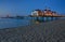 Pier with restaurant in Sellin, Baltic Sea, German